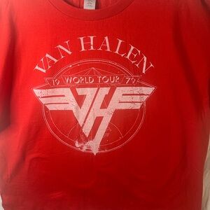Van Halen 1979 World Tour Graphic Tee Red Band Shirt Gildan Premium Cotton 3XL